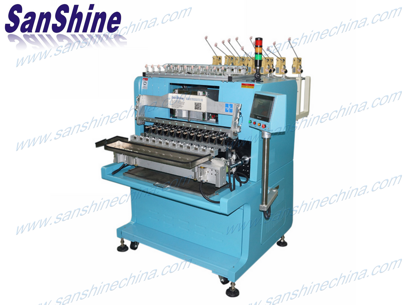Fully automatic multi-spindles linear coil winding machine